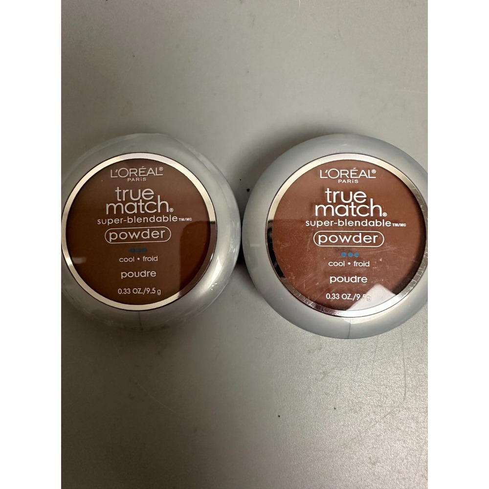 2 Pack L'Oreal True Match Super-Blendable Powder Cool C8 Cocoa 0.33oz Each